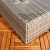 Gartensitzgruppe Terrassenmöbel Polyrattan Lounge Garnitur Essgruppe grau Bild 5