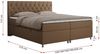 Boxspringbett Doppelbett Polsterbett Kunstlederbett mit Bettkasten - ROMA - 120x200cm - Braun Kunstleder - H3 Bild 5