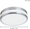Eglo 94999 Badezimmerleuchte LED Palermo in chrom Glas satiniert weiß lackiert Ø 29,5cm Bild 2