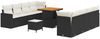 vidaXL Gartensofa-set 11 pcs Schwarz Poly-Rattan 3361585 Bild 2