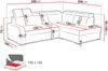 Ecksofa Apollo 2rRLXp mit Schlaffunktion und Bettkasten (Farbe: Crown 04, Seite: Links LXP+R+2R) Bild 5