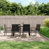 vidaXL Gartenstühle 6 Stk. Schwarz 55x61,5x90 cm Textilene und Stahl 3187086 Bild 2