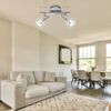 LED Deckenleuchte, verstellbare Spots, Chrom, Silber Bild 2