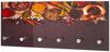 Garderobenleiste Wandgarderobe Motiv Gewürze Sicherheitsglas mit Printmotiv 6 Haken Edelstahllook Bild 3