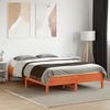 vidaXL Massivholzbett ohne Matratze Wachsbraun 135x190 cm Kiefernholz 842721 Bild 3
