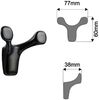 DesignLight Garderobenhaken W-6418-CZ-C-01 in SCHWARZ / Wandhaken Bild 2