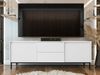 TV Lowboard Ozmi 2K2SZ mit 2 Türen und 2 Schubladen auf Kugelgleitschienen (Farbe: Weiß) Bild 2
