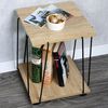 Kesper Beistelltisch – FSC®-zertifizierte Holzoptik – 31,5 x 31,5 x 38,5 cm – Metallgestell – Kleiner Sofatisch – moderner Couchtisch – 2 Ablagen – stabil – einfacher Aufbau - 18460 Bild 1