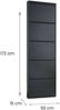 Dmora Schuhschrank Afrend, Schuhregal aus Metall, Mehrzweck-Eingangsgarderobe, Möbel für Schuhe, 50x15h172 cm, Schwarz Bild 3