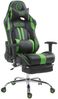 CLP Racing Gaming Bürostuhl Limit V2 Kunstleder höhenverstellbar und drehbar,schwarz/grün mit Fußablage Bild 2