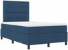 vidaXL Boxspringbett mit Kopfteil Blau 120 x 190 cm Stoff 3339377 Bild 5