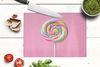 MuchoWow Schneidebrett Lollipop - Rosa - Süßigkeit - Süß, Glas, Schneidebrett Glas, Küchenbrett, Rutschfest, 28x20 cm Bild 3