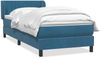 vidaXL Boxspringbett mit Matratze Dunkelblau 80x210 cm Samt 3317677 Bild 2