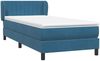 vidaXL Boxspringbett mit Matratze Dunkelblau 80x210 cm Samt 3317677 Bild 4