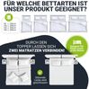 Juskys orthopädischer Topper 160 x 200 cm – 7 Zonen Matratzenschoner aus Memoryschaum – Matratzenauflage 7 cm dick H2 bis H3 für Boxspringbett Bild 4
