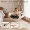 Sekey Hängesessel Hängesessel Hängestuhl Hängeschaukel mit Kissen bis 120 kg, Hängesitz mit Seitentasche Garten Terrasse Wohnzimmer Indoor Outdoor Bild 3