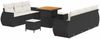 vidaXL Gartensofa-set mit Kissen 10 pcs Schwarz Poly-Rattan 3361835 Bild 2