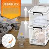 tillvex® Aufbewahrungsboxen mit Deckel 4er Set - 13L, lebensmittelecht | Kunststoff Boxen Set stapelbar | Aufbewahrung Ordnungssystem Box groß | Aufbewahrungsbox Kleiderboxen transparent 100% Neumaterial Bild 2