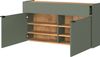 Germania Hängender Mehrzweckschrank 1398-629 GW-Ameca, in Taupegrün/Eiche, geringe Tiefe, optimal für schmale Flure, 110 x 57 x 22 cm (BxHxT) Bild 4