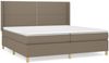 vidaXL Boxspringbett mit Matratze Stoff Taupe 200x200 cm, Härtegrad: H2 [3131941] Bild 2
