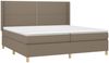 vidaXL Boxspringbett mit Matratze Stoff Taupe 200x200 cm, Härtegrad: H2 [3131941] Bild 3