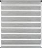 GARDINIA Doppelrollo de luxe, Duo-Rollo, Seitenzugrollo, Transparente und blickdichte Streifen, Verstellbar, Grau-melange, 160x180 cm Bild 2
