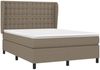 vidaXL Boxspringbett mit Matratze Taupe 140x200 cm Stoff 3128289 Bild 3