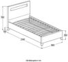 HOME DELUXE Bett ASTRO - 90/140 (inklusive Matratze & Lattenrost), großes gepolstertes Kopfteil, LED Bett, Jugendbett Bild 3