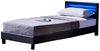 HOME DELUXE Bett ASTRO - 90/140 (inklusive Matratze & Lattenrost), großes gepolstertes Kopfteil, LED Bett, Jugendbett Bild 2