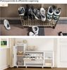 FiveWillowise Schuhschrank mit Sitzfläche & Stauraum, 105×34×67 cm, 3 Klappen & 8 Metallfüßen Weiß, Schuhbank mit Sitzfläche für Flur & Eingang Bild 4