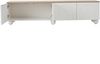 TV-Schrank 180 x 40 x 45 cm in Weiß und Holzoptik, aus MDF, mit 4 Türen und 6 Metallbeinen Bild 4