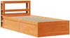 vidaXL Massivholzbett mit Kopfteil Wachsbraun 100x200 cm Kiefer 3306350 Bild 2