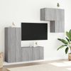 vidaXL 4-tlg. Wohnwand Grau Sonoma Holzwerkstoff 3216433 Bild 3