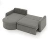 Ecksofa Schlafsofa FELIZ Stoff Quelle Hellgrau Ottomane Links Bild 2