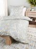 Optidream Bettwäsche Set Mikrofaser 135x200 Polyester Zweige grau gold, Mikrofaser, 2 teilig, Geschenk Idee Frauen Männer neue Wohnung Hochzeit Frühjahr sale Bild 4
