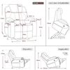 M MCombo elektrisch Aufstehhilfe Fernsehsessel Relaxsessel 7040 Massage Heizung elektrisch verstellbar USB-Anschluss (Braun -Kunstleder) Bild 5