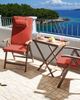Set mit 2 Stühlen und Sitzkissen AMANTEA PREMIUM Akazienholz Rot Bild 3
