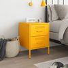 vidaXL Nachttisch Senfgelb 36x39x50,5 cm Stahl 842928 Bild 3