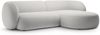 Micadoni Ecksofa Kate 3-Sitzer Rechts Samt Hellgrau Bild 2