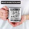 Trendation Tasse Trendation - Elektriker Tasse Geschenk Elektromeister Lustiger Spruch Bild 2