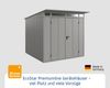 Hörmann Ecostar Metall-Gerätehaus Elegant mit Pultdach Typ 2, 238x238 cm , graualuminium, 5,7 m²,2-flüglige Tür Bild 2