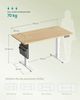 SONGMICS Höhenverstellbarer Schreibtisch, 120 x 60 cm, Memory-Funktion mit 4 Höhen, USB-C-Anschluss, Organizer, für Büro, goldeichenfarben Bild 5