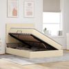 vidaXL Aufbewahrungsbett mit Matratze Creme 140 x 190 cm Polyester 3371719 Bild 4
