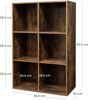 Vasagle Bücherschrank, Bücherregal, mit 6 Fächern, Büroregal, Würfelregal, Standregal, für Wohnzimmer, Schlafzimmer, Büro, Kinderzimmer, vintagebraun von Songmics LBC203BX Bild 5