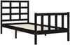 vidaXL Massivholzbett mit Kopfteil Schwarz 3192065 Bild 5
