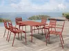 Vente-unique - MIRMANDE Garden dining set Metall Rot - B 80 cm x H 74,5 cm x L 160 cm Bild 5