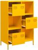 vidaXL Highboard Senfgelb 68x39x103,5 cm Stahl 851409 Bild 4