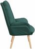 vidaXL Sessel Dunkelgrün 69 x 74 x 93 cm Stoff und Sperrholz 42001855 Bild 5