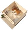 Alpholz Schwedenhaus Blockhaus aus Holz Holzhaus mit 44 mm Wandstärke inklusive Schlafboden Blockbohlenhaus mit Montagematerial Bild 3