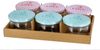 Spetebo Marmeladenglas Marmeladenglas mit bedrucktem Metall Deckel, Glas, (Set, 6-tlg, 6x Einweckglas), Einmachglas mit farbigem Schraubverschluss Bild 2